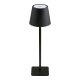 HOUSE NORDIC�Bradford bordlampe, genopladelig - sort metal og glasfiber