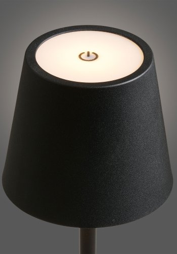 HOUSE NORDIC�Bradford bordlampe, genopladelig - sort metal og glasfiber