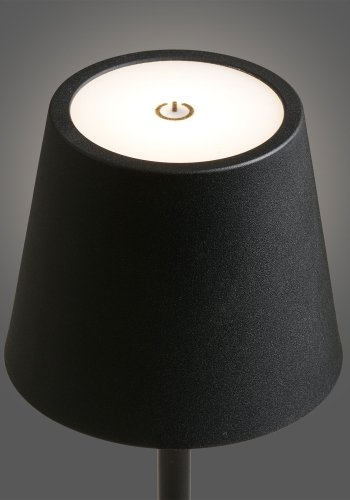 HOUSE NORDIC�Bradford bordlampe, genopladelig - sort metal og glasfiber