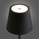 HOUSE NORDIC�Bradford bordlampe, genopladelig - sort metal og glasfiber