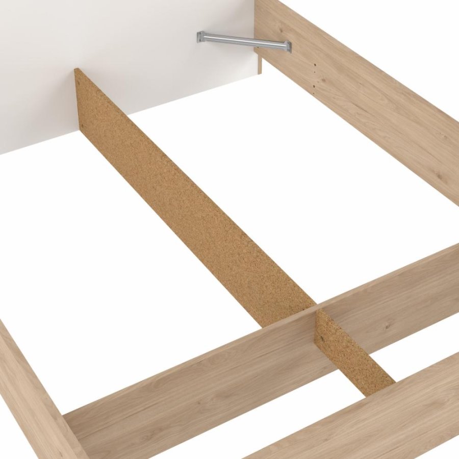 TVILUM Ikast Bett 160x200, Jackson Hickory / Weiß, 169,8 x 216 x 0.97 cm