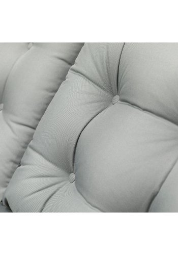 NORDVRK Galata Swing S1 utendrs enkel hengesofa - grtt polyesterstoff og naturlig furu