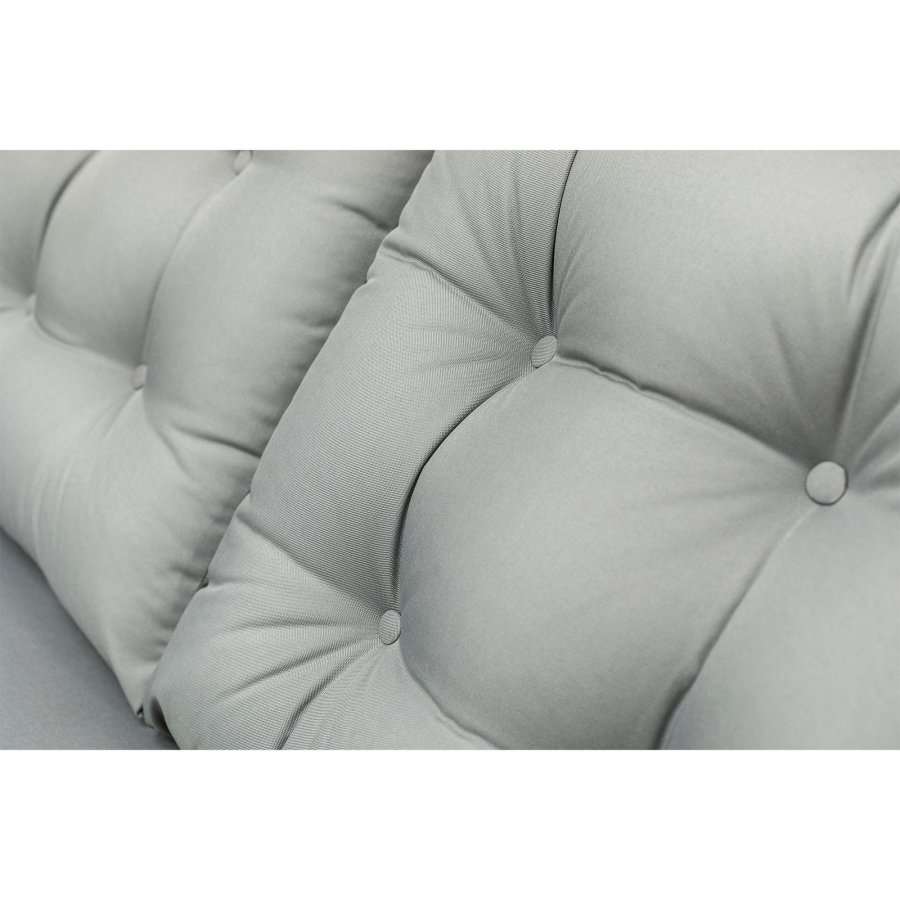 NORDVRK Galata Swing S1 utendrs enkel hengesofa - grtt polyesterstoff og naturlig furu