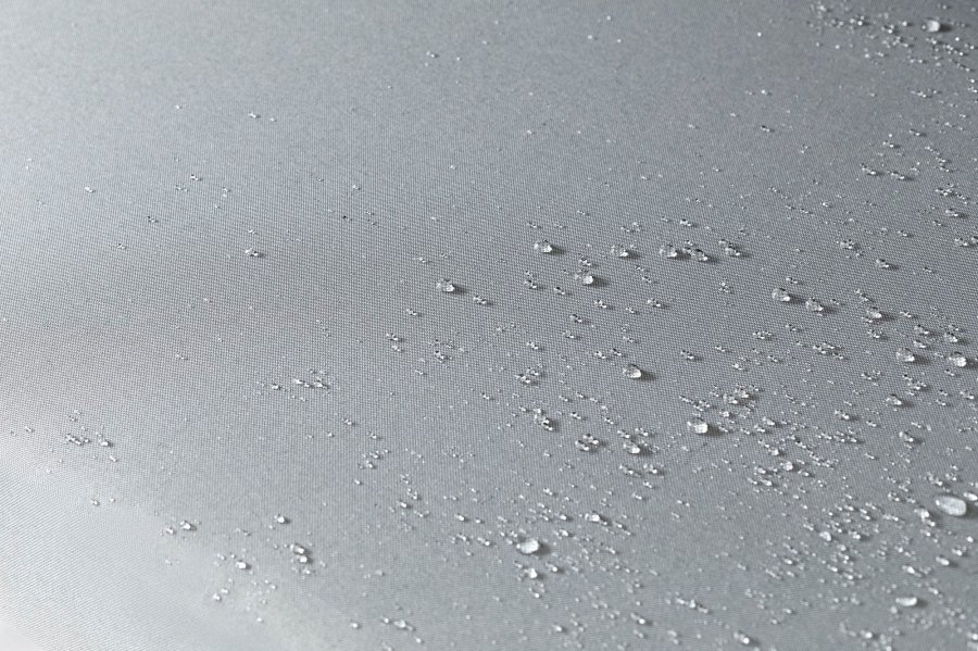 NORDVRK Galata Swing S1 utendrs enkel hengesofa - grtt polyesterstoff og naturlig furu