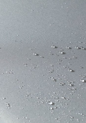 NORDVRK Galata Swing S2 utendrs dobbel hengesofa - grtt polyesterstoff og naturlig furu