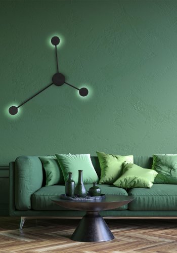 TK Avia vegglampe - svart metall