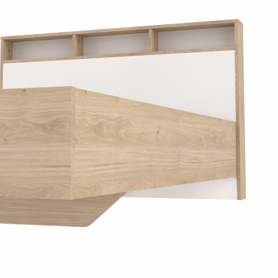 TVILUM Ikast Bett 140x190, Jackson Hickory / Weiß, 149,8 x 206 x 96,8 cm