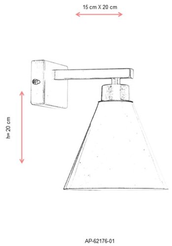 LUMI Bragança Wandleuchte – Goldmetall
