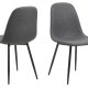 ACT NORDIC Celia spisestuestol - mrkegrtt stoff og sort stl