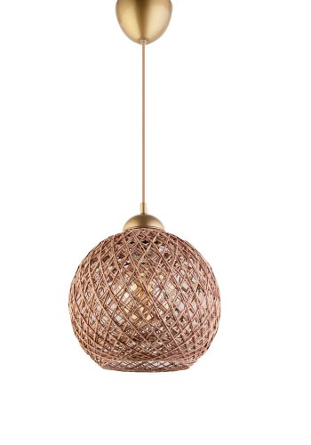 LUMI ASY073 taklampe - brun bomull og plast