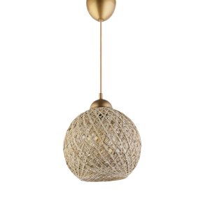 LUMI DL350 taklampa, rund - silver bomull och guldplast (22)