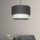 LUMI SP286 taklampe - antrasittgr/hvitt stoff og plast