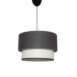 LUMI SP286 taklampa - antracitgr/vit tyg och plast