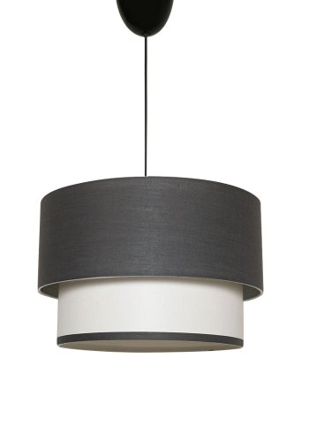 LUMI SP286 taklampe - antrasittgr/hvitt stoff og plast