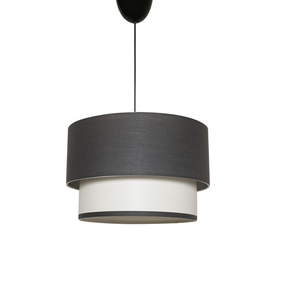 LUMI SP286 taklampe - antrasittgr/hvitt stoff og plast