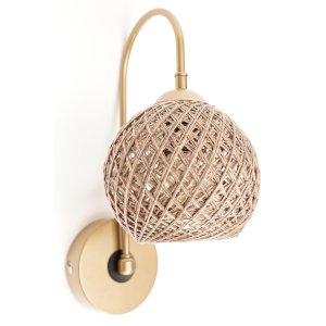 LUMI SP021 vgglampa - brun jute och metall