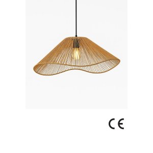 LUMI BK086 loftlampe, justerbar hjde - orange raffia