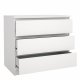 TVILUM Naia kommode, m. 3 skuffer - hvid sp�nplade (B: 77 cm)