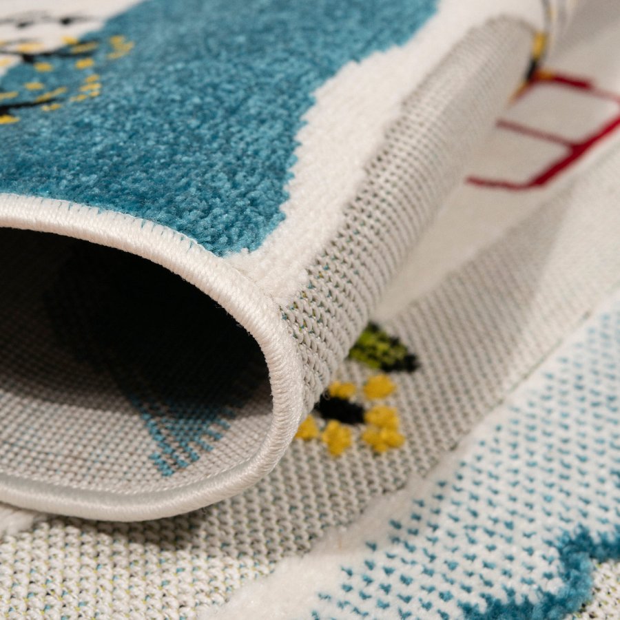 TEPPI Doga gulvtppe til brn, rektangulr - multifarvet polypropylen og jute (120x170)