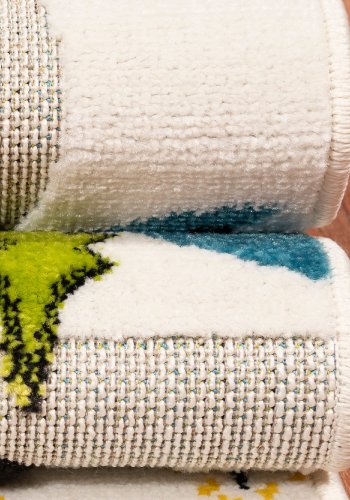 TEPPI Doga gulvtppe til brn, rektangulr - multifarvet polypropylen og jute (120x170)