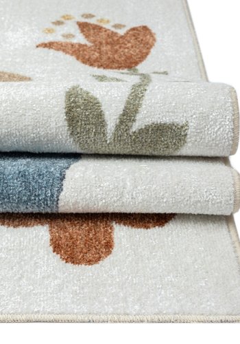 TEPPI Bohem Kids Zoo Teppich für Kinder, rechteckig - mehrfarbiges Polyester (80x150)