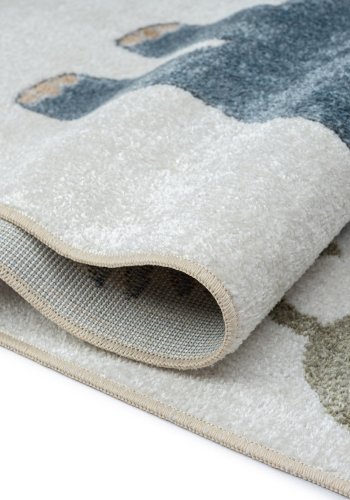 TEPPI Bohem Kids Zoo Teppich für Kinder, rechteckig - mehrfarbiges Polyester (80x150)