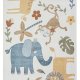 TEPPI Bohem Kids Zoo Teppich für Kinder, rechteckig - mehrfarbiges Polyester (80x150)