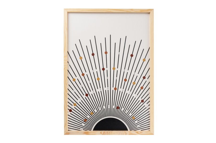 NORDVRK Huhu198 bilde, rektangulrt - flerfarget MDF (70x50) (sett med 3)