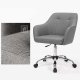 SONGMICS Kontorsstol, Bekv&auml;m Skrivbordsstol, H&ouml;jdjusterbar Datorstol, H�ller upp till 120 kg, St�lram, Imiterad Linne, Andningsbar, Hemmakontor, Kontor, Gr� OBG019G01