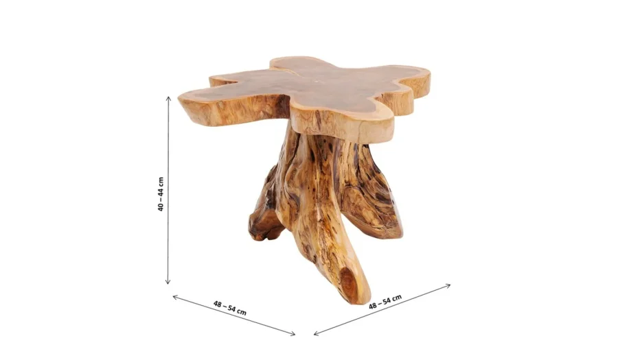 KARE DESIGN Tree sidebord - naturlig teak, unikt (50x50)