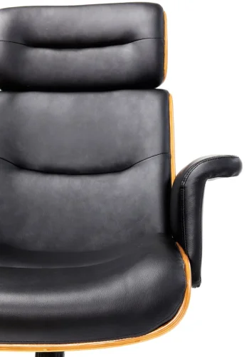 KARE DESIGN Check Out kontorstol - sort kunstlder/natur finér/sort stl, m. hjul og armln