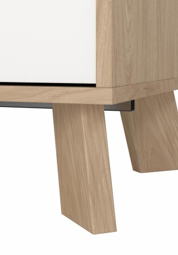 TVILUM Ikast Sideboard 2 T�ren + 3 Schubladen, Jackson Hickory/Wei�, 147,2 x 39,1 x 73 cm