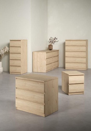 TVILUM Naia Kommode 5 skuffer - ParcelJackson Hickory