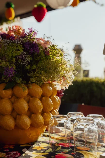 KARE DESIGN Deco Lemon Juice urtepotteskjuler, rund - gul polysandsten (34)