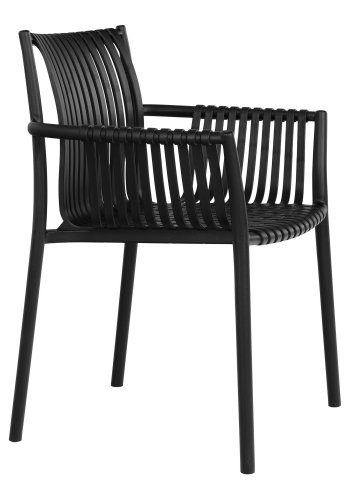 HOUSE NORDIC Hagestol, polypropylen, stabelbar, svart