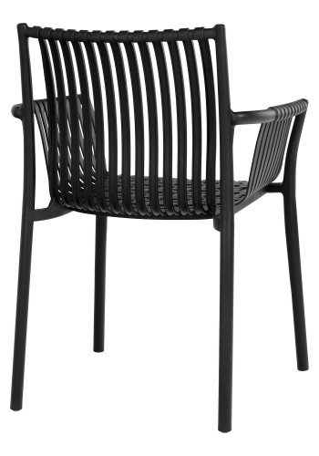 HOUSE NORDIC Hagestol, polypropylen, stabelbar, svart