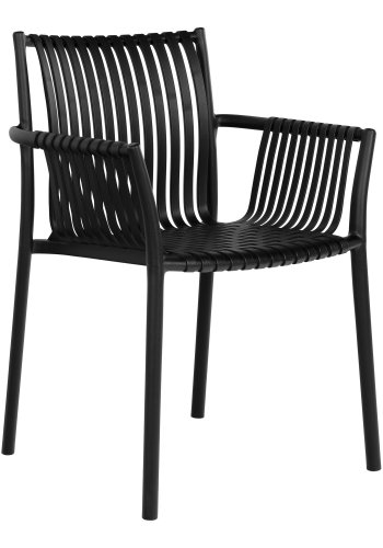 HOUSE NORDIC Hagestol, polypropylen, stabelbar, svart