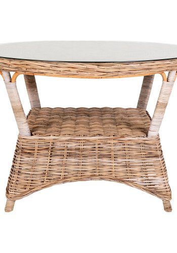 HOUSE NORDIC Hagebord, kubu/glassplate, gr, 120x77 cm