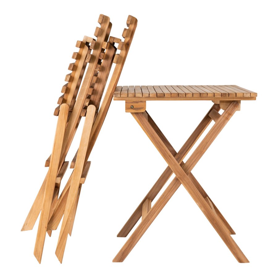 HOUSE NORDICCafst, 2 stole og 1 bord, teak, natur