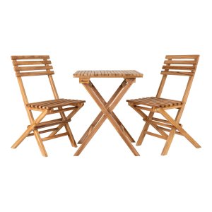 HOUSE NORDICCafst, 2 stole og 1 bord, teak, natur