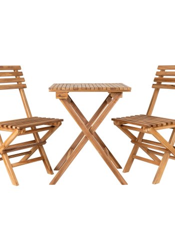 HOUSE NORDICCafst, 2 stole og 1 bord, teak, natur