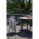 HOUSE NORDIC Salerno Spisestol, aluminium/polyester, mrkegr tau med sort ramme, inkl. pute