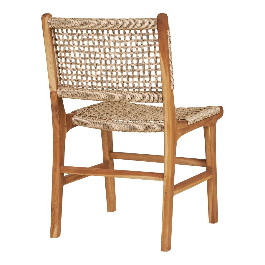 HOUSE NORDIC Derby spisestuestol - naturlig polyrattan og teak