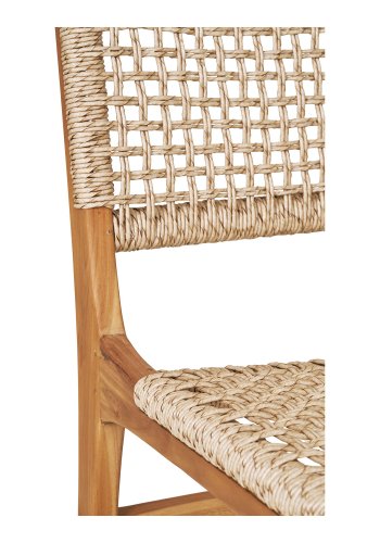 HOUSE NORDIC Derby spisestuestol - naturlig polyrattan og teak