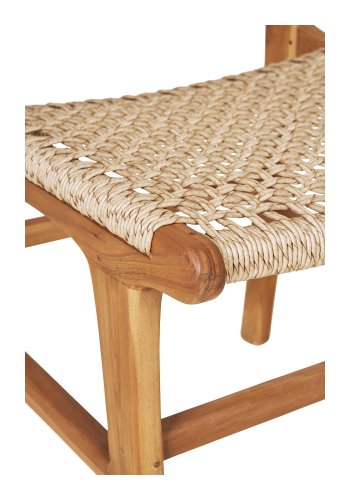 HOUSE NORDIC Derby spisestuestol - naturlig polyrattan og teak