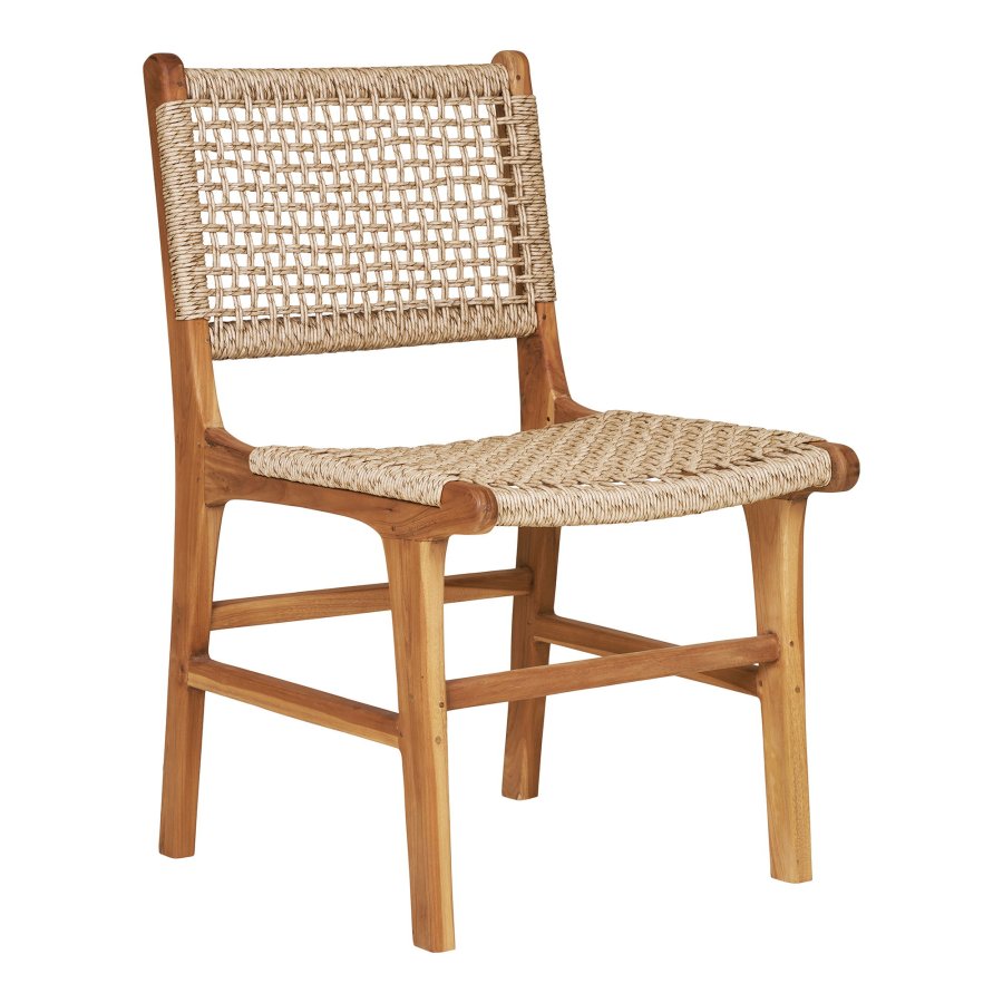 HOUSE NORDIC Derby spisestuestol - naturlig polyrattan og teak