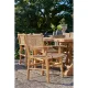 HOUSE NORDIC Derby spisestuestol, med armlener - naturlig polyrattan og teak
