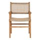 HOUSE NORDIC Derby spisestuestol, med armlener - naturlig polyrattan og teak