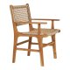 HOUSE NORDIC Derby spisestuestol, med armlener - naturlig polyrattan og teak