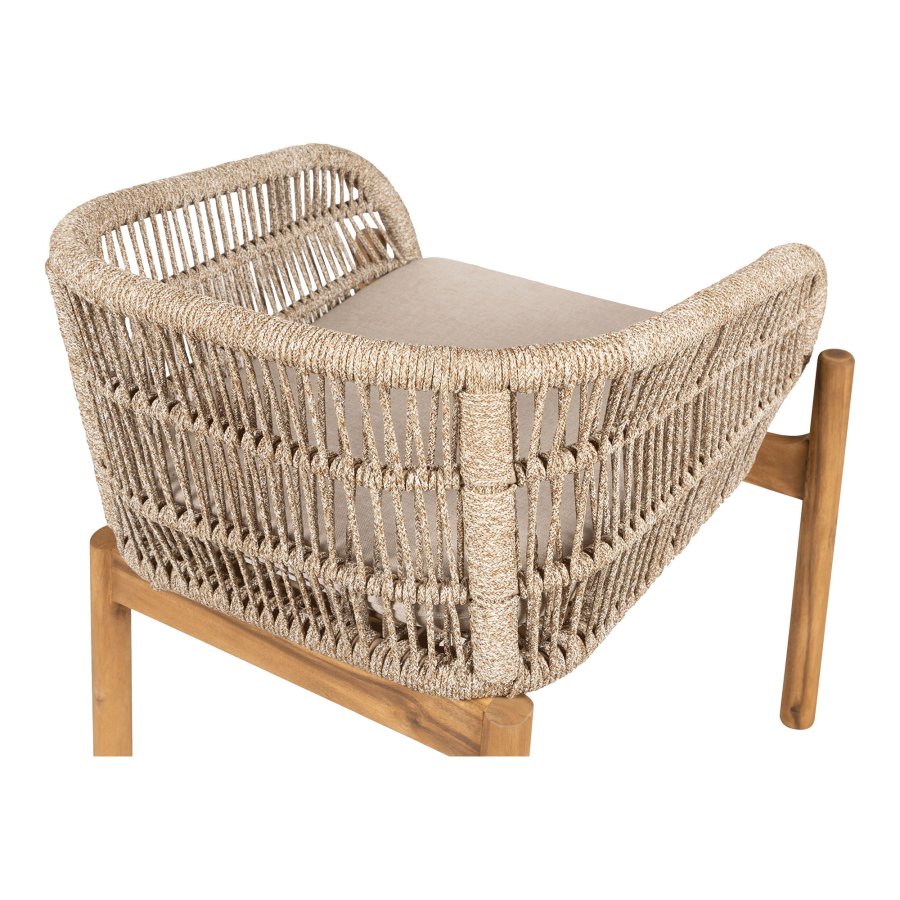 HOUSE NORDIC Terracina spisestuestol - Spisestuestol, akasie, beige, inkl. pute